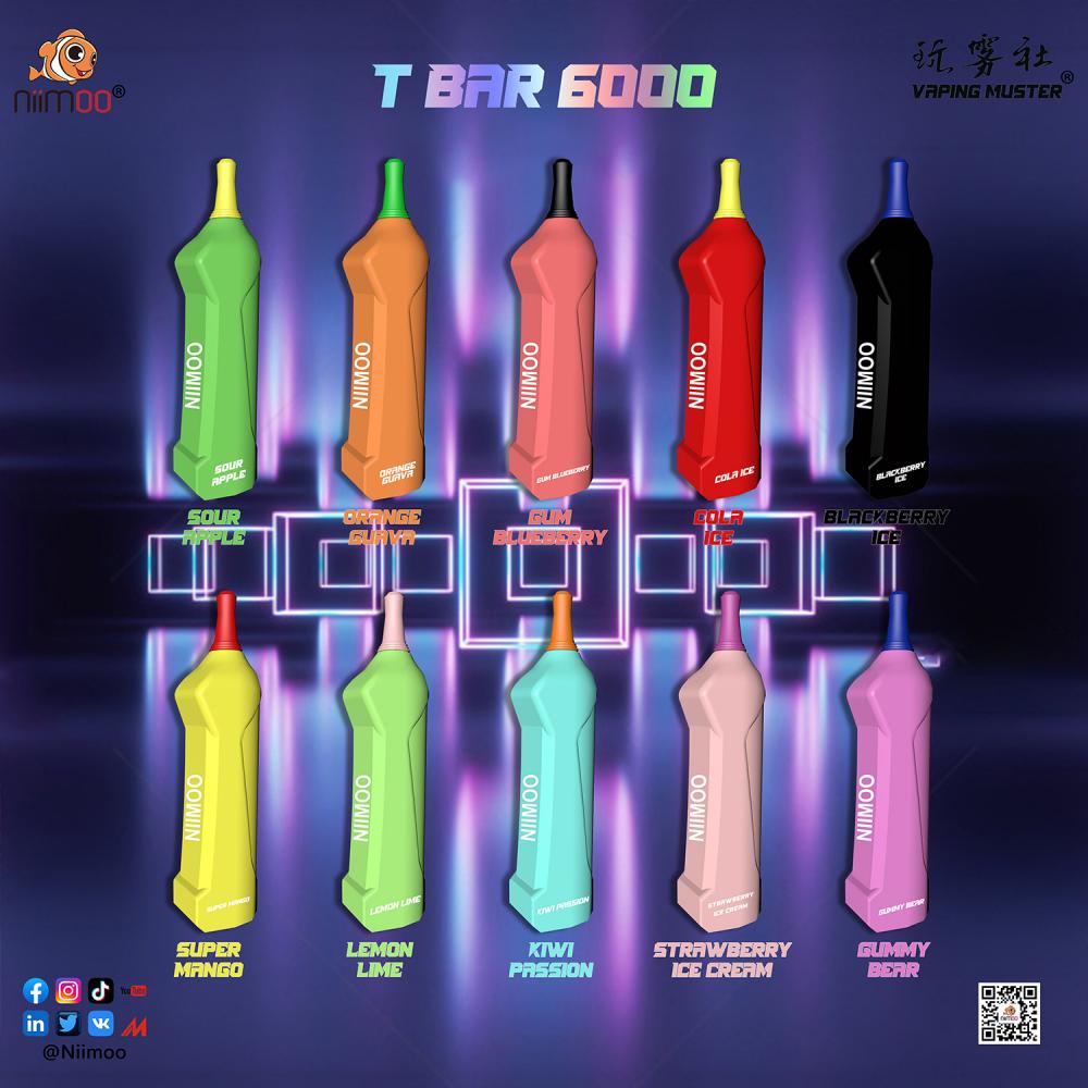 Brand T Bar Ecigarette 6000 Pro