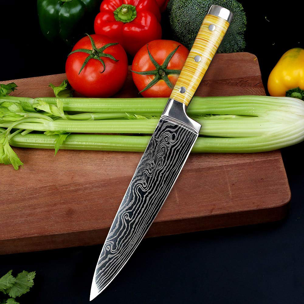 Cuchillo de cocina de acero inoxidable multipropósito ultra afilado