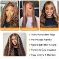 Uuzaji wa bei nafuu katika rangi p4/27 kwa wanawake weusi 100% nywele za Brazil 13x4 hd kamili lace mbele blonde kina curly nywele za binadamu wigs