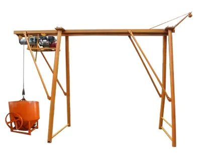 Portable bridge type construction crane