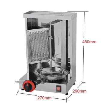 304 Stainless Steel Commercial Electric Grill Chicken Rotisserie Machine