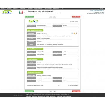 Datos personalizados de importación de México de etilenglicol