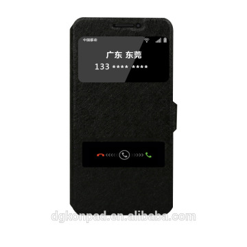 Anti-shock dot view clip leather phone case for coolpad f1