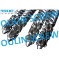 Bimetal Jwell Sjsz80/156, Liansu Sz80 Conical Twin Screw Barrel for High Calcium PVC Sheet