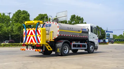 Anti collision sprinkler truck