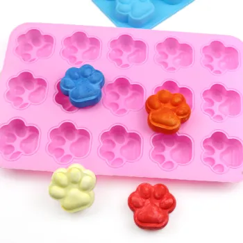 1,186 Free Silicone Soap Molds: 15 Hole Cat Feet Shapes - Ideal for DIY Candles, Cake Moulds & Resin Crafts
