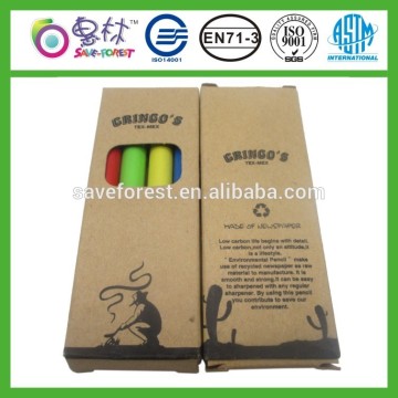 3.5" recycled paper made colored pencil for promotional gift