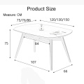 Ensemble de table à manger ronde extensible moderne