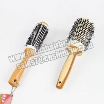 Natural Wood Round Hairbrush