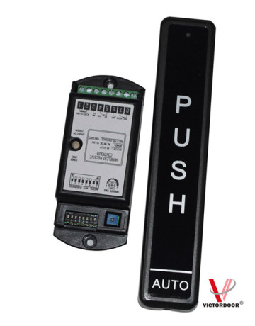 automatic door push button and receiver