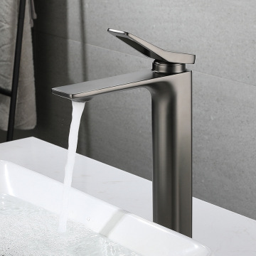 New Brass Gray Basin Faucet with Hot and Cold Function: Splash Proof Mixer Taps for Toilet Basins
