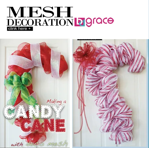 2014 hot sales colorful plastic party decoration mesh for candy cane making