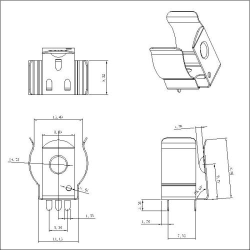 BS-S-SN-X-54 Battery Holder 54 STYLE FOR 16-19MM BATTERY