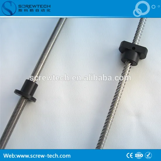 12mm diameter lead screw with trapezoidal thread for Tr12*2