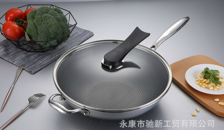 Cooker Gas Stoves Cookware Flat Pots Wok Pan304 Stainless Steel No