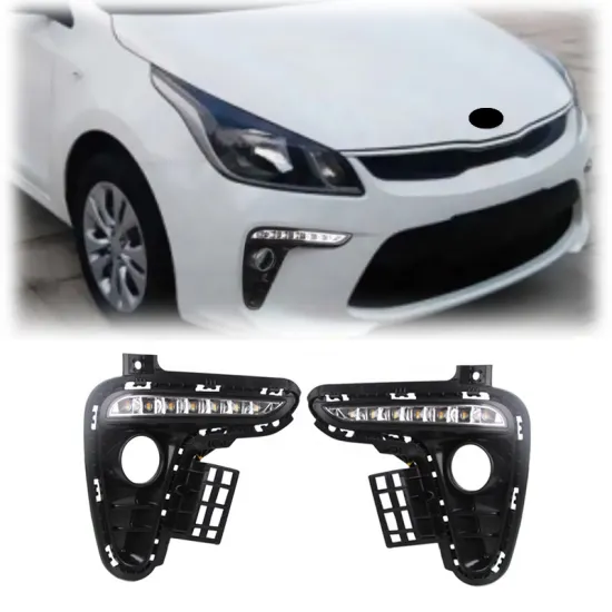 Gobison Factory Price Fog Lamp LED DRL Daytime Running Lights for Kia Rio/K2 2017-2018