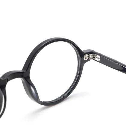 CE Certified Acetate Eyeglasses for Myopia - Black Optical Frames
