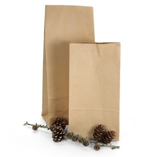 Flat Grocery Use Kraft Paper Shopping Bag for Vegetables and Fruits