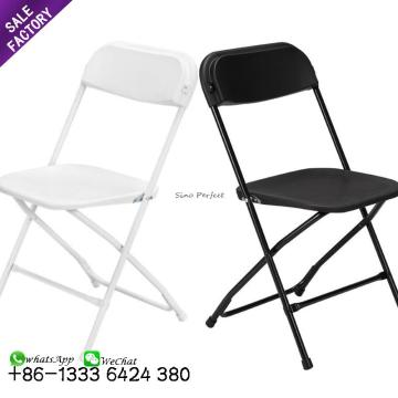 Sino Perfect Garden White Black Plastic Klappstühle für Hochzeiten und Veranstaltungen