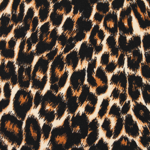 Leopard Printed Double Knit Jersey DTY Fabric