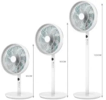 2023 Luxury Smart 16-inch Wi-Fi Connected Stand Fan with LED Display and Remote Control