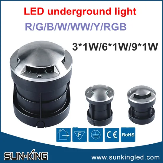 New design high quality 1/2/3/4 sides led pavement light underground lamp 3W 6W 9W