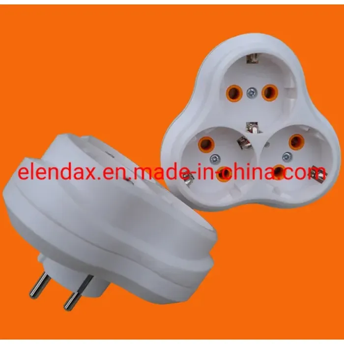Adaptor Daya Listrik 2 Arah EU Hitam (P8812)