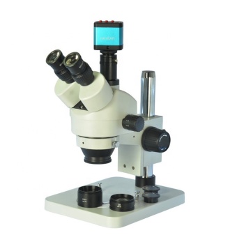 High Eye Maintenance 7-45x Continuous Zoom Trinocular Stereo Microscope with 21MP