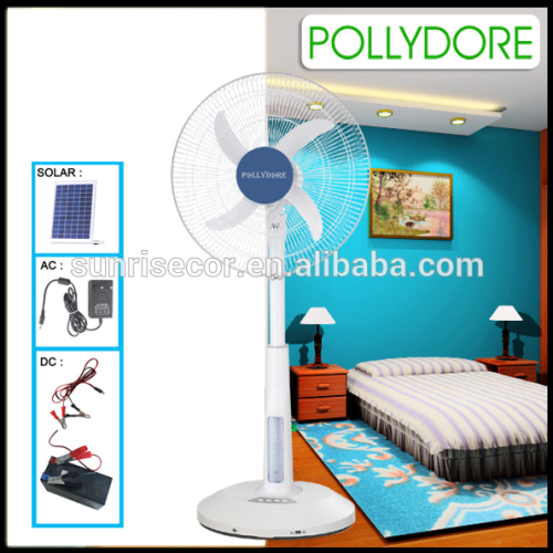 18" dc 12v floor fan with light