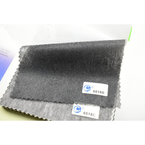 Black lightweight non-woven iron-on garment