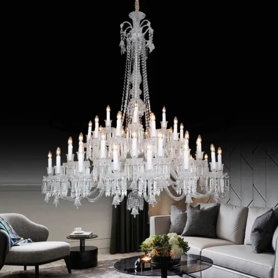European Luxury Crystal Chandelier LED Pendant Lamp