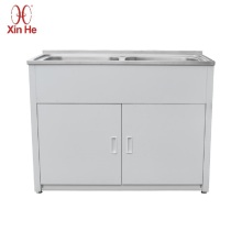 Stainless Steel Bathroom Double Basin Laundry Cabinet