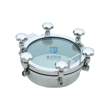 Stainless Steel Factory Supply Round Manhole with Glass Manway and Flange for Tank Covers