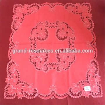 Hand embroidery linen tablecloth