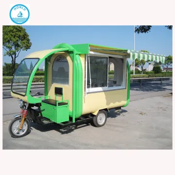 Electric Mobile Motorcycle Food Cart with Wheels