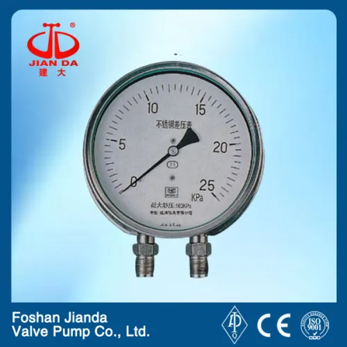 Ss Differential Pressure Meter, High Quality Ss Differential Pressure