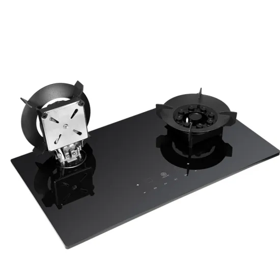 Flip Top gas cooker touch screen electric smart Timer gas cooktops glass top battery 2 burner gas stove for kitchen