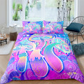 Bedding Set 2/3Pcs Comforter Bedding Set Colorful Shiitake Mushrooms Bed Set Duvet Cover and Pillowcase For Home textiles