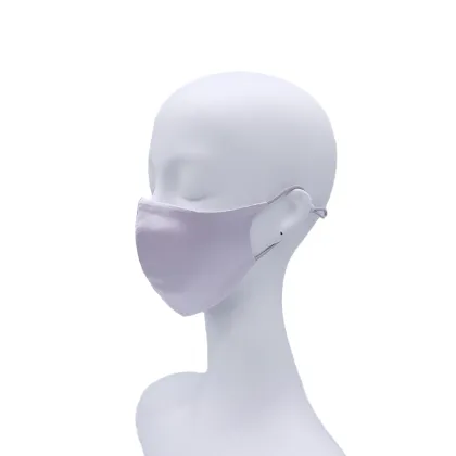 100% silk light purple face cover