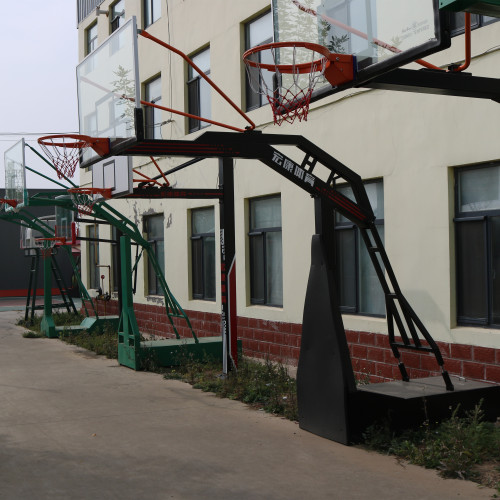 Black Customizable Outdoor Basketball Rack