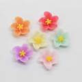 Mixed Color Cute Flower Shaped Resin Cabochon mit flachem Rücken für handgefertigte Craftwrok-Dekoration Charms Garment Hair Accessories