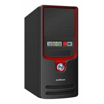 Atx Tower Computer Cases With 0.5mm Sgcc Thickness And Usb / Audio Ports, 4 X Cdrom Spaces
