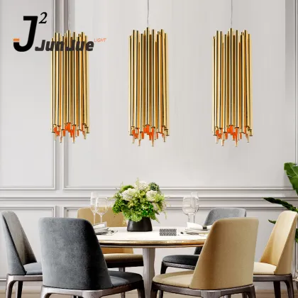 Golden Metal Modern Brubeck Pendant Lighting
