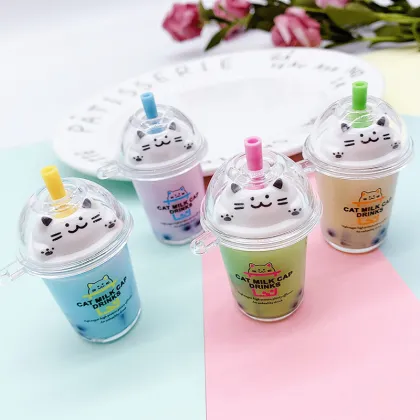 Unique Boba-Themed Accessories: Explore Pearl Milk Tea Cup, Teddy Bear, and Floating Boba Keychains