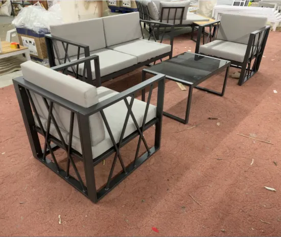 KD Design Space-Saving Aluminum Frame Fabric Garden Furniture for Outdoor Sofa Promotion