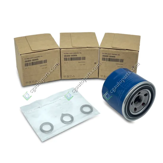CG Auto Parts Genuine OEM Engine Oil Filter 26300-35505-ST & Drain Plug Gasket 21513-23005 for Hyundai Kia Mazda