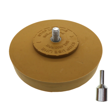 4" 100mm Rubber Eraser Wheel with Drill Adapter - Car Sticker Removal Tool