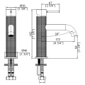 Gold Knurling Basin Faucet