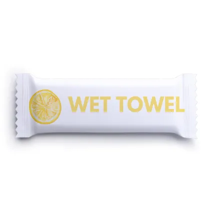 Customized brand single pack disposable roll wet towel