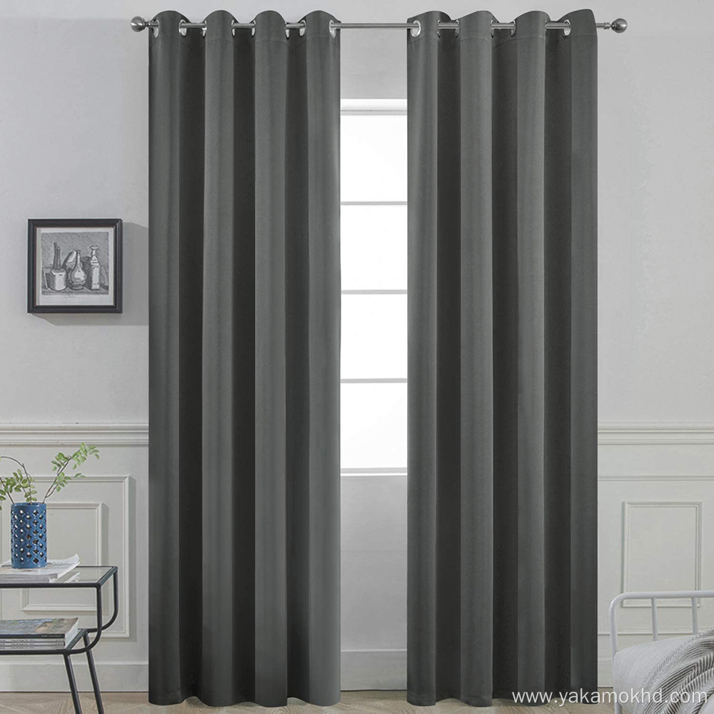 Dark Grey Blackout Curtains